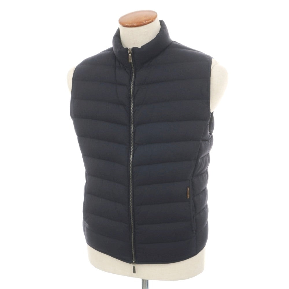 【中古】ムーレー MOORER ポリエステル ライナーダウンベスト付き コート ダークネイビー【サイズ46】【 状態ランクC 】【 メンズ 】
