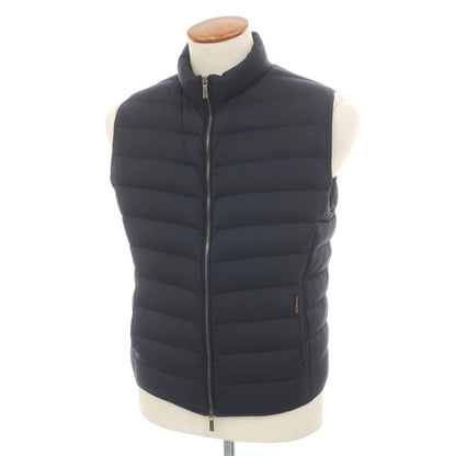 【中古】ムーレー MOORER ポリエステル ライナーダウンベスト付き コート ダークネイビー【サイズ46】【 状態ランクC 】【 メンズ 】