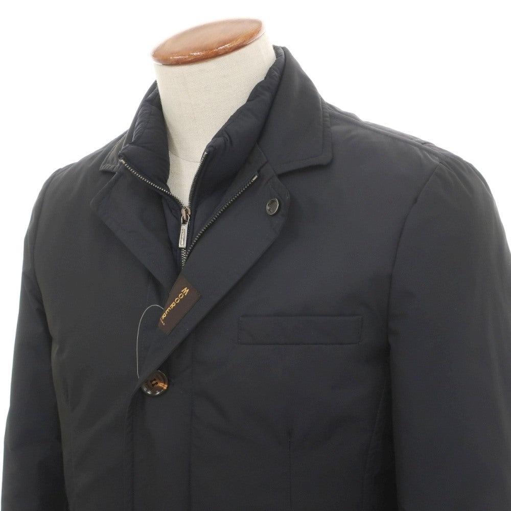 【中古】ムーレー MOORER ポリエステル ライナーダウンベスト付き コート ダークネイビー【サイズ46】【 状態ランクC 】【 メンズ 】
