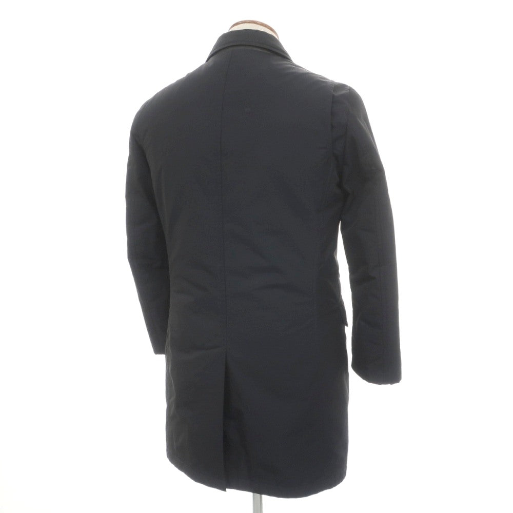 【中古】ムーレー MOORER ポリエステル ライナーダウンベスト付き コート ダークネイビー【サイズ46】【 状態ランクC 】【 メンズ 】