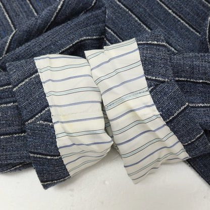 【中古】スティレ ラティーノ STILE LATINO GULE032 リネンシルクコットンナイロン ストライプ 3B テーラードジャケット ライトネイビー【サイズ44】【 状態ランクC 】【 メンズ 】