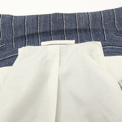 【中古】スティレ ラティーノ STILE LATINO GULE032 リネンシルクコットンナイロン ストライプ 3B テーラードジャケット ライトネイビー【サイズ44】【 状態ランクC 】【 メンズ 】