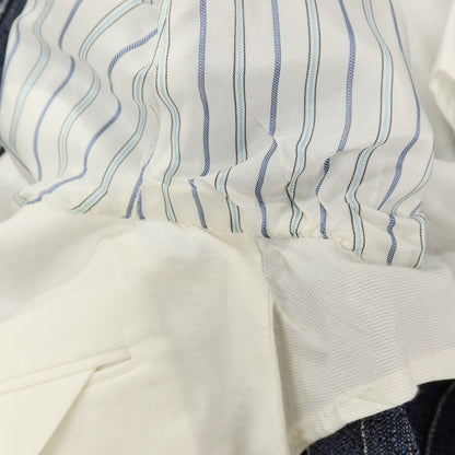 【中古】スティレ ラティーノ STILE LATINO GULE032 リネンシルクコットンナイロン ストライプ 3B テーラードジャケット ライトネイビー【サイズ44】【 状態ランクC 】【 メンズ 】