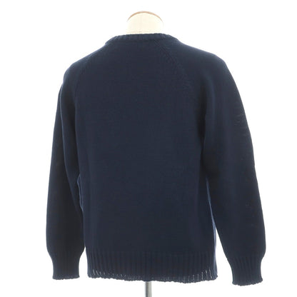 【SALE30%OFF/返品不可】【中古】ガンジーウーレンズ GUERNSEY WOOLLENS コットン クルーネック プルオーバーニット ネイビー【 サイズ36 】【 状態ランクB 】【 メンズ 】