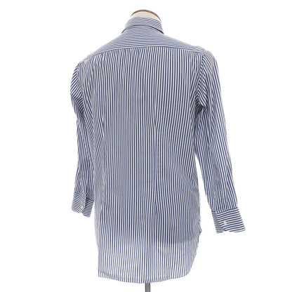 【中古】スティレ ラティーノ STILE LATINO コットン ストライプ レギュラーカラー ドレスシャツ ネイビーxホワイト【サイズ39】【 状態ランクD 】【 メンズ 】