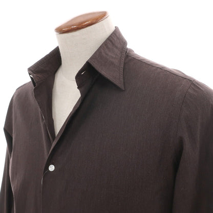 【中古】スティレ ラティーノ STILE LATINO コットン レギュラーカラー カジュアルシャツ ブラウン【サイズ39】【 状態ランクC 】【 メンズ 】