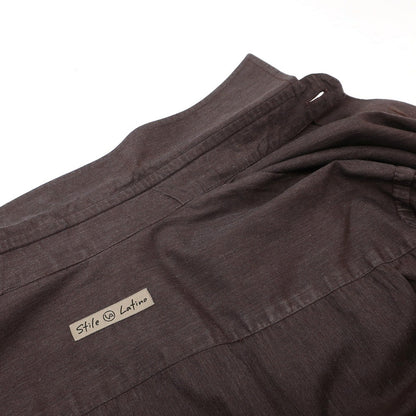 【中古】スティレ ラティーノ STILE LATINO コットン レギュラーカラー カジュアルシャツ ブラウン【サイズ39】【 状態ランクC 】【 メンズ 】
