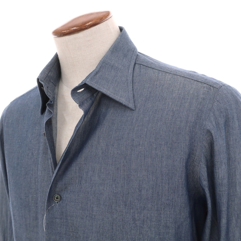 【中古】スティレ ラティーノ STILE LATINO コットン レギュラーカラー カジュアルシャツ ブルー【サイズ39】【 状態ランクC 】【 メンズ 】