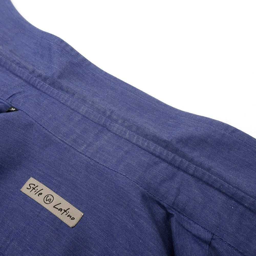 【中古】スティレ ラティーノ STILE LATINO コットン レギュラーカラー カジュアルシャツ パープルブルー【サイズ39】【 状態ランクC 】【 メンズ 】