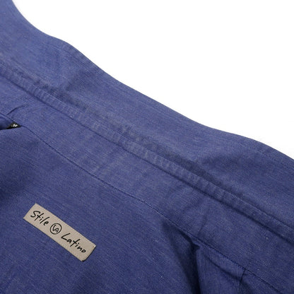【中古】スティレ ラティーノ STILE LATINO コットン レギュラーカラー カジュアルシャツ パープルブルー【サイズ39】【 状態ランクC 】【 メンズ 】
