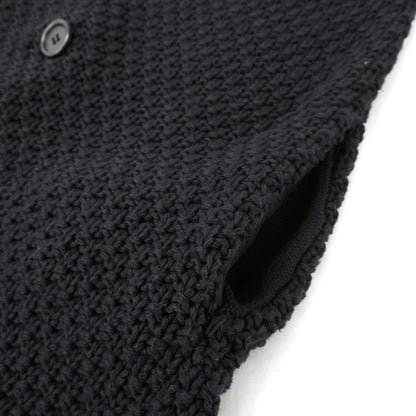 【中古】コルネリアーニ CORNELIANI コットン ダブル2B ジャケット型 カーディガン ダークネイビー【サイズ48】【 状態ランクC 】【 メンズ 】