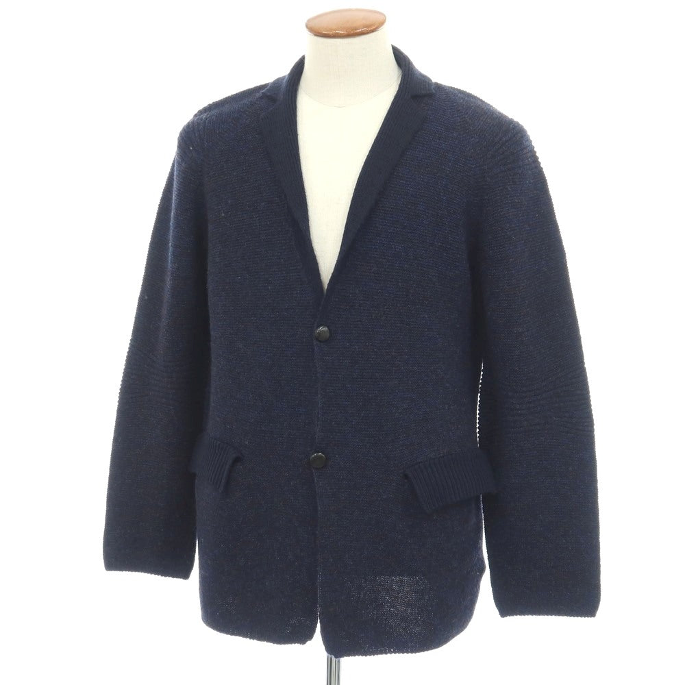 【中古】トゥモローランド TOMORROWLAND tricot ウール ジャケット型 カーディガン ネイビー【サイズM】【 状態ランクB 】【 メンズ 】