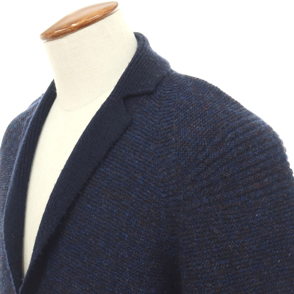 【中古】トゥモローランド TOMORROWLAND tricot ウール ジャケット型 カーディガン ネイビー【サイズM】【 状態ランクB 】【 メンズ 】
