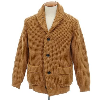【中古】トゥモローランド TOMORROWLAND tricot ウールカシミヤ ワッフル編み ショールカラー カーディガン ブラウン【サイズM】【 状態ランクB 】【 メンズ 】