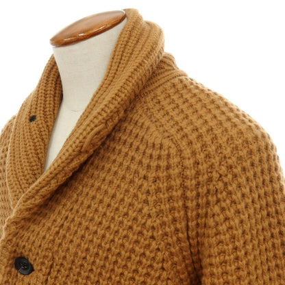 【中古】トゥモローランド TOMORROWLAND tricot ウールカシミヤ ワッフル編み ショールカラー カーディガン ブラウン【サイズM】【 状態ランクB 】【 メンズ 】