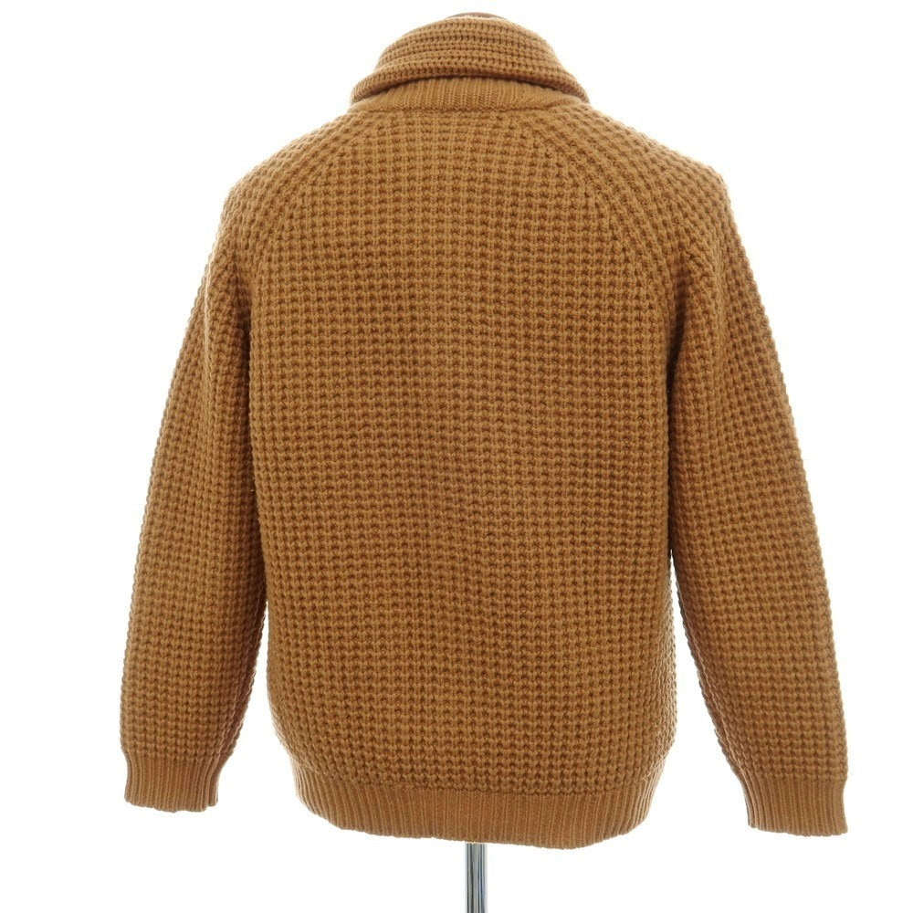 【中古】トゥモローランド TOMORROWLAND tricot ウールカシミヤ ワッフル編み ショールカラー カーディガン ブラウン【サイズM】【 状態ランクB 】【 メンズ 】