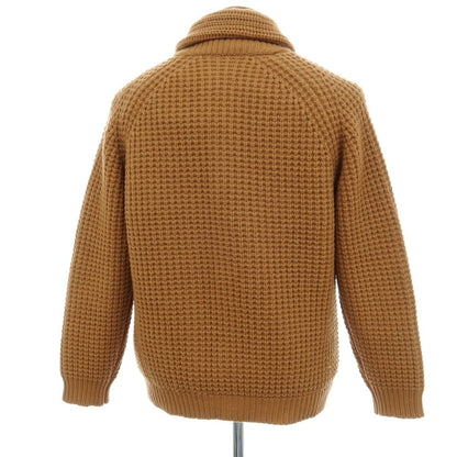 【中古】トゥモローランド TOMORROWLAND tricot ウールカシミヤ ワッフル編み ショールカラー カーディガン ブラウン【サイズM】【 状態ランクB 】【 メンズ 】