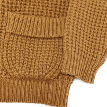 【中古】トゥモローランド TOMORROWLAND tricot ウールカシミヤ ワッフル編み ショールカラー カーディガン ブラウン【サイズM】【 状態ランクB 】【 メンズ 】