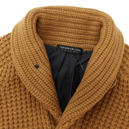 【中古】トゥモローランド TOMORROWLAND tricot ウールカシミヤ ワッフル編み ショールカラー カーディガン ブラウン【サイズM】【 状態ランクB 】【 メンズ 】