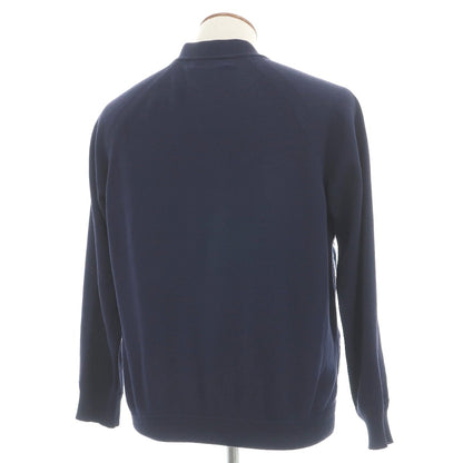 【SALE30%OFF/返品不可】【中古】トゥモローランド TOMORROWLAND tricot コットン ストライプ 切り替え ダブルジップ カーディガン ネイビーxホワイト【 サイズM 】【 状態ランクC 】【 メンズ 】