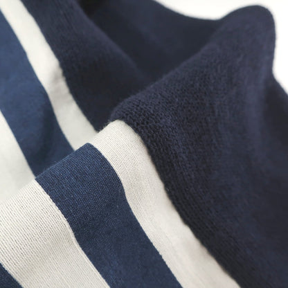 【SALE30%OFF/返品不可】【中古】トゥモローランド TOMORROWLAND tricot コットン ストライプ 切り替え ダブルジップ カーディガン ネイビーxホワイト【 サイズM 】【 状態ランクC 】【 メンズ 】