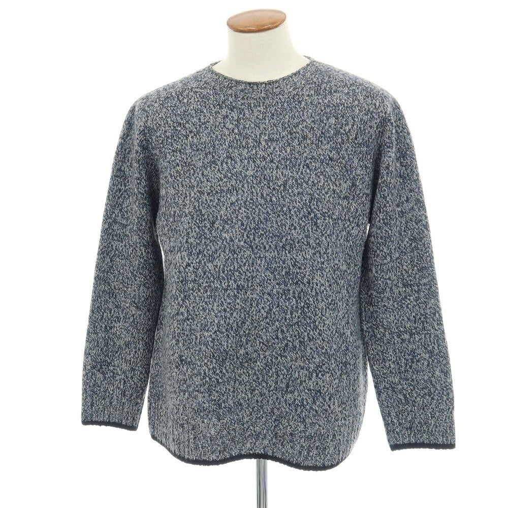 【中古】トゥモローランド TOMORROWLAND tricot ウールナイロン クルーネック プルオーバーニット ネイビー系【サイズM】【 状態ランクC 】【 メンズ 】