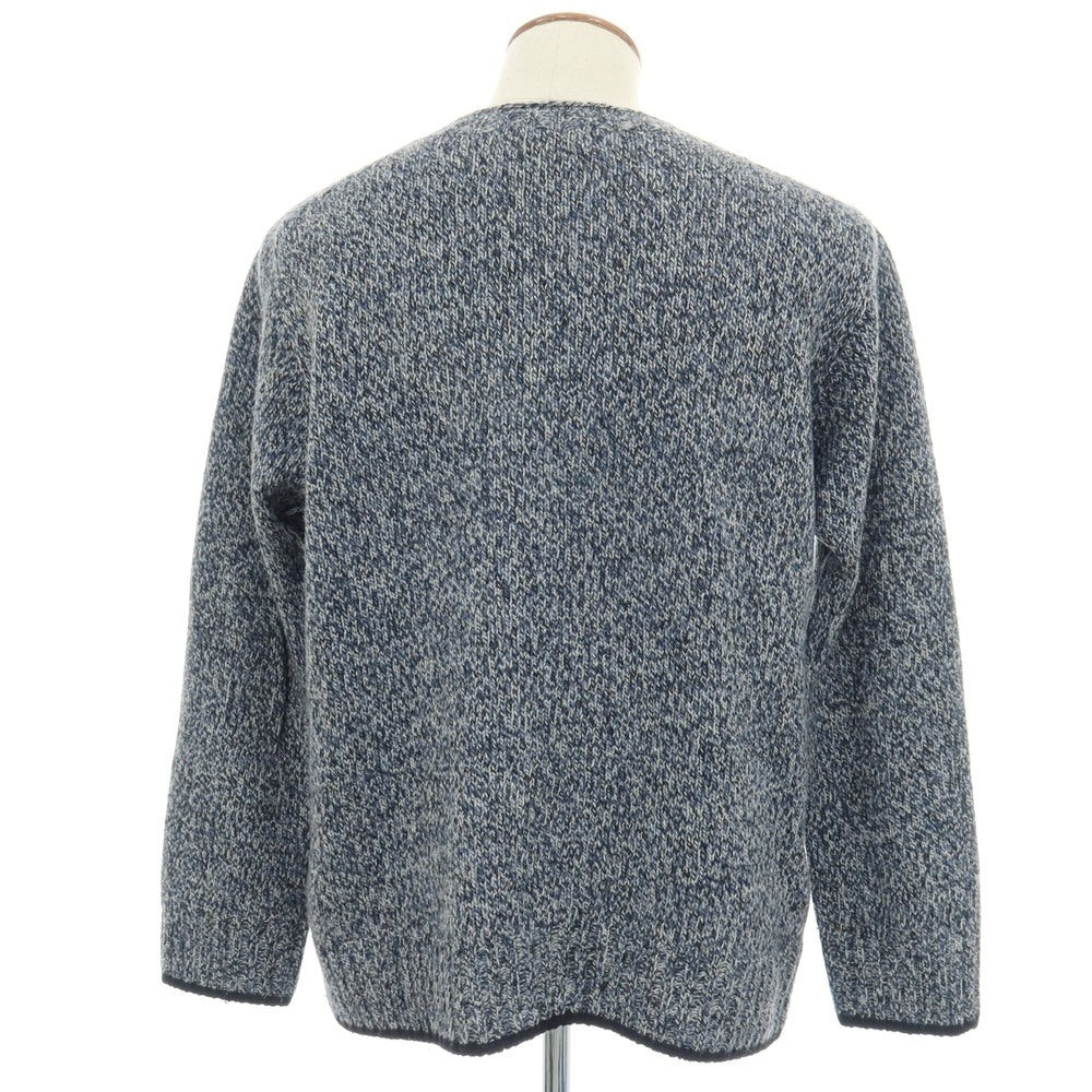 【中古】トゥモローランド TOMORROWLAND tricot ウールナイロン クルーネック プルオーバーニット ネイビー系【サイズM】【 状態ランクC 】【 メンズ 】
