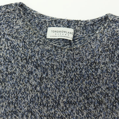 【中古】トゥモローランド TOMORROWLAND tricot ウールナイロン クルーネック プルオーバーニット ネイビー系【サイズM】【 状態ランクC 】【 メンズ 】