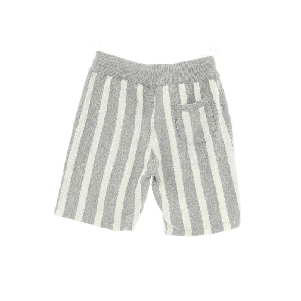 【SALE30%OFF/返品不可】【中古】パニカーレ PANICALE コットンナイロン ストライプ ニット ショートパンツ グレーxホワイト【 サイズ48 】【 状態ランクB 】【 メンズ 】