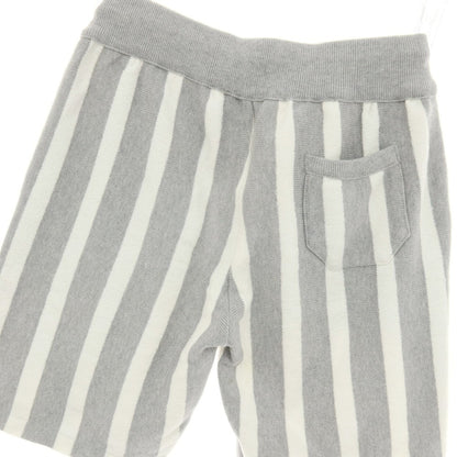 【SALE30%OFF/返品不可】【中古】パニカーレ PANICALE コットンナイロン ストライプ ニット ショートパンツ グレーxホワイト【 サイズ48 】【 状態ランクB 】【 メンズ 】