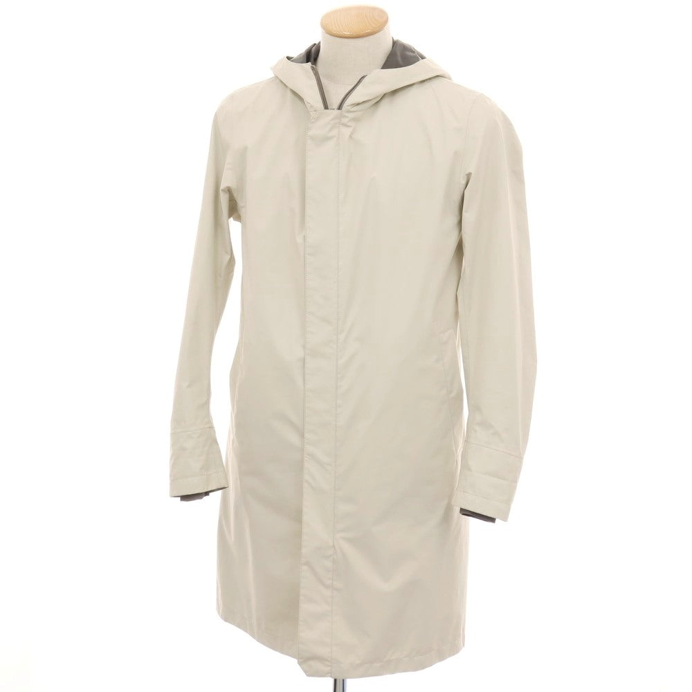 【中古】ヘルノ Herno Laminar GORE-TEX ポリエステル フーデッドコート ライトベージュ【サイズ44】【 状態ランクC 】【 メンズ 】