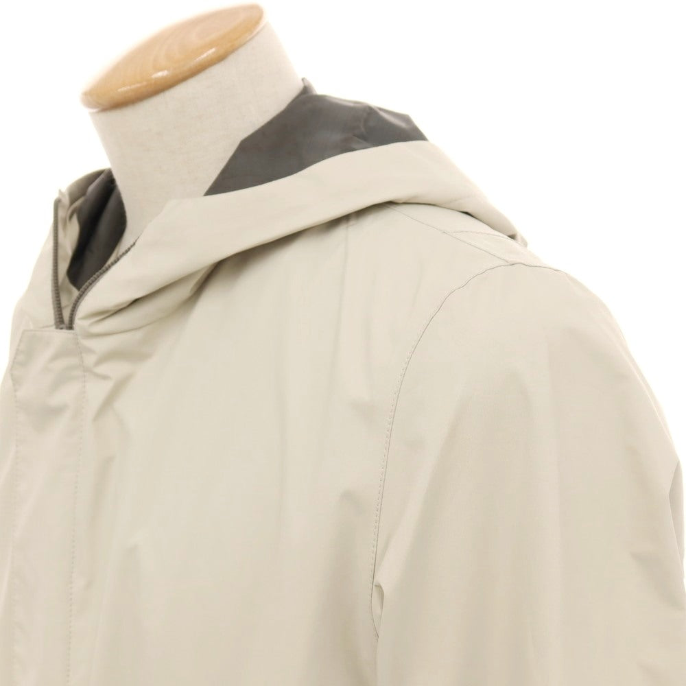 【中古】ヘルノ Herno Laminar GORE-TEX ポリエステル フーデッドコート ライトベージュ【サイズ44】【 状態ランクC 】【 メンズ 】