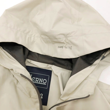 【中古】ヘルノ Herno Laminar GORE-TEX ポリエステル フーデッドコート ライトベージュ【サイズ44】【 状態ランクC 】【 メンズ 】