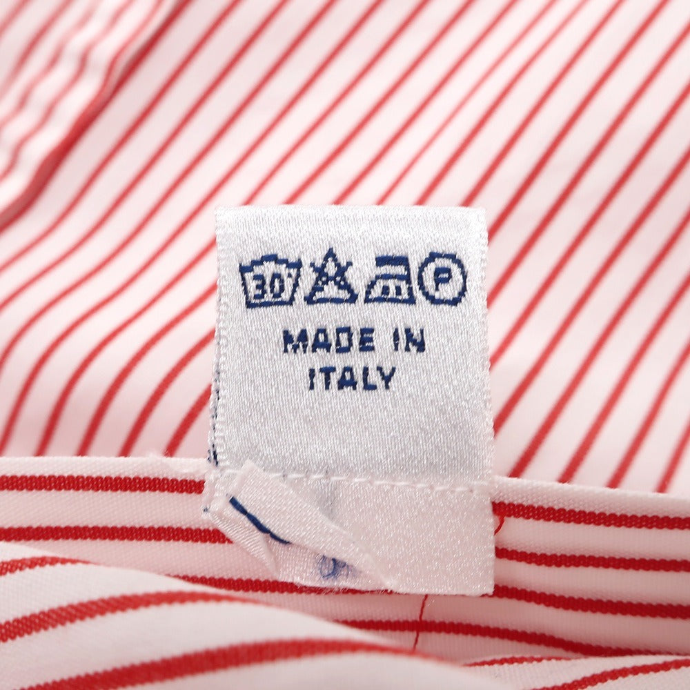 【中古】タイユアタイ TIE YOUR TIE コットン ストライプ レギュラーカラー ドレスシャツ ホワイトxレッド【サイズ41】【 状態ランクB 】【 メンズ 】