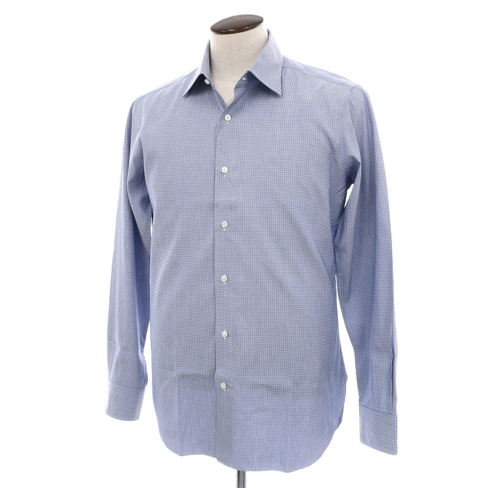 【中古】バルバ BARBA CULTO コットン レギュラーカラー ドレスシャツ ブルー【サイズ42】【 状態ランクB 】【 メンズ 】