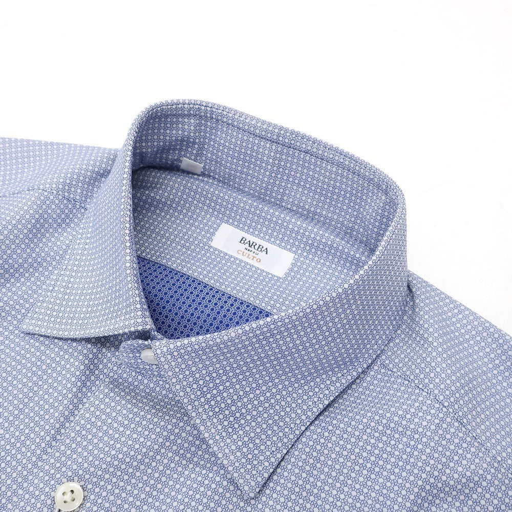 【中古】バルバ BARBA CULTO コットン レギュラーカラー ドレスシャツ ブルー【サイズ42】【 状態ランクB 】【 メンズ 】