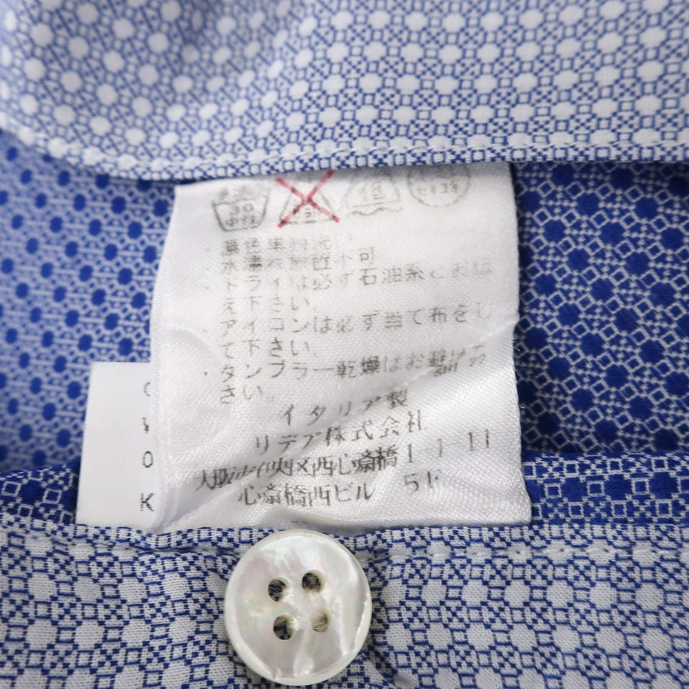 【中古】バルバ BARBA CULTO コットン レギュラーカラー ドレスシャツ ブルー【サイズ42】【 状態ランクB 】【 メンズ 】
