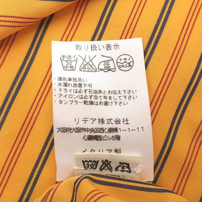 【中古】サルヴァトーレピッコロ Salvatore Piccolo コットン ストライプ ショートカラー カジュアルシャツ イエローxネイビー【サイズ41】【 状態ランクB 】【 メンズ 】