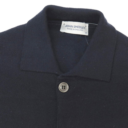 【中古】ジョンスメドレー JOHN SMEDLEY ウール 襟付き カーディガン ネイビー【サイズM】【 状態ランクB 】【 メンズ 】