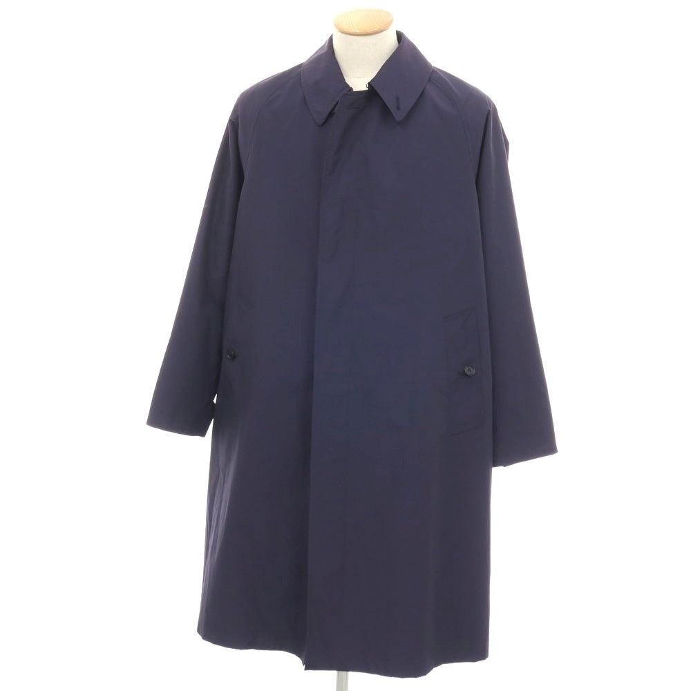 【中古】ビームスエフ BEAMS F ポリエステルコットン ステンカラーコート ネイビー【サイズ36】【 状態ランクB 】【 メンズ 】