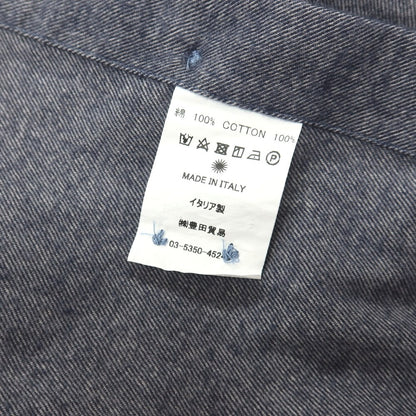 【中古】ジャンネット giannetto コットン ワイドカラー カジュアルシャツ ネイビー【サイズ39】【 状態ランクB 】【 メンズ 】