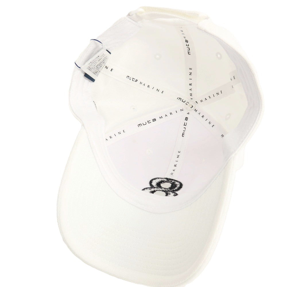 【中古】ムータ muta MARINE ポリエステル メッシュ 8ロゴ ベースボールキャップ 帽子 ホワイト【サイズFREE】【 状態ランクA 】【 メンズ 】
