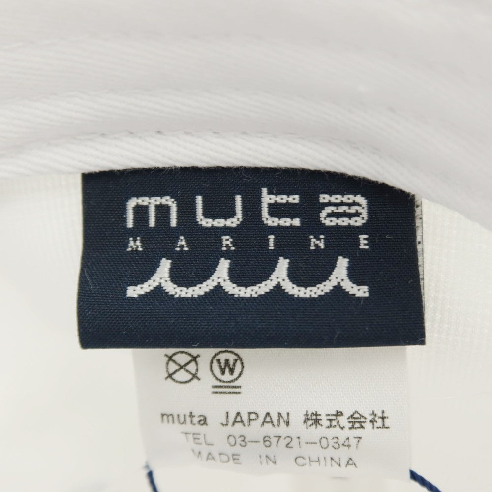 【中古】ムータ muta MARINE ポリエステル メッシュ 8ロゴ ベースボールキャップ 帽子 ホワイト【サイズFREE】【 状態ランクA 】【 メンズ 】