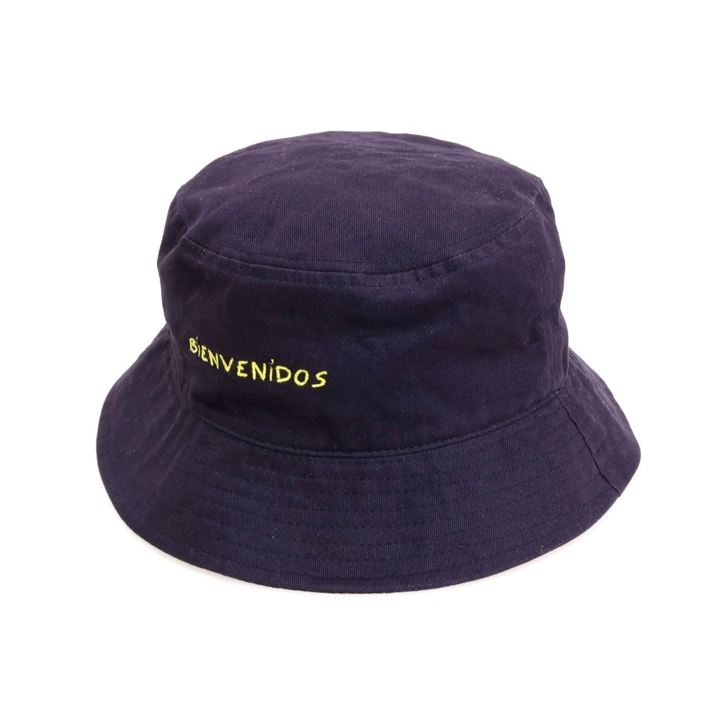 【中古】メゾンラビッシュ Maison Labiche ツイルコットン バケットハット 帽子 ネイビー【 状態ランクB 】【 メンズ 】