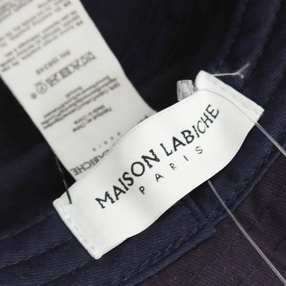 【中古】メゾンラビッシュ Maison Labiche ツイルコットン バケットハット 帽子 ネイビー【 状態ランクB 】【 メンズ 】