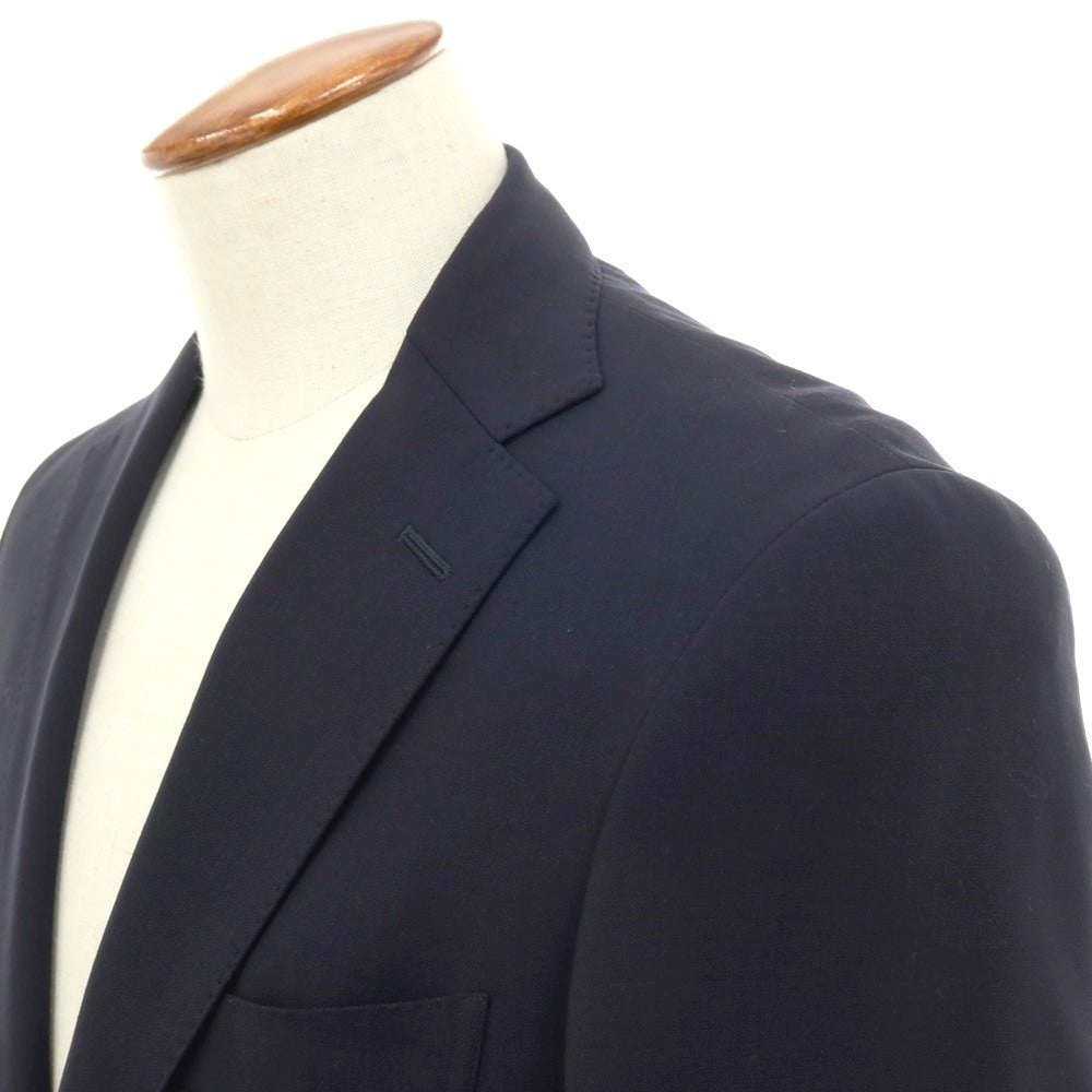 【中古】ニューヨーカー NEWYORKER BERKLEY ストレッチ ウール 3つボタンスーツ ネイビー【サイズ上46/下78】【 状態ランクB 】【 メンズ 】