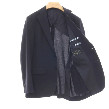 【中古】ニューヨーカー NEWYORKER BERKLEY ストレッチ ウール 3つボタンスーツ ネイビー【サイズ上46/下78】【 状態ランクB 】【 メンズ 】