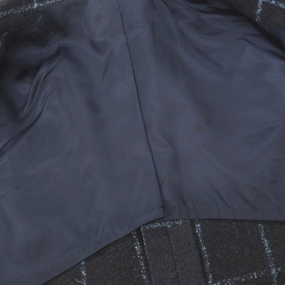 【中古】サルトリア リング Sartoria Ring ウールナイロンシルク ウィンドウペーンチェック 3B テーラードジャケット ネイビーxライトブルー【サイズ44】【 状態ランクC 】【 メンズ 】