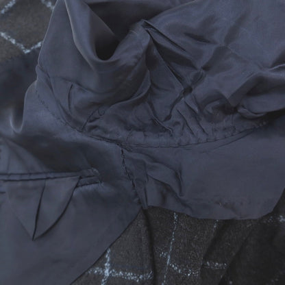 【中古】サルトリア リング Sartoria Ring ウールナイロンシルク ウィンドウペーンチェック 3B テーラードジャケット ネイビーxライトブルー【サイズ44】【 状態ランクC 】【 メンズ 】