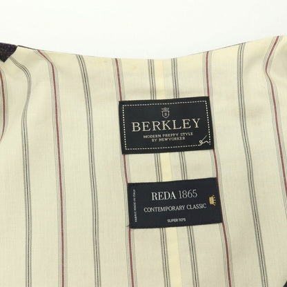 【中古】ニューヨーカー NEWYORKER BERKLEY SUPER110’S ウール ツーピース 3B テーラードジャケット パープル系【サイズ46R】【 状態ランクB 】【 メンズ 】